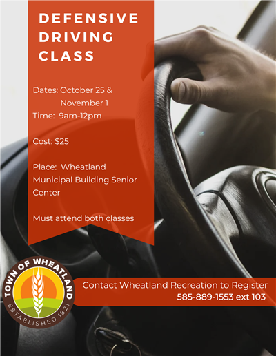 Flyer for defensive driving class