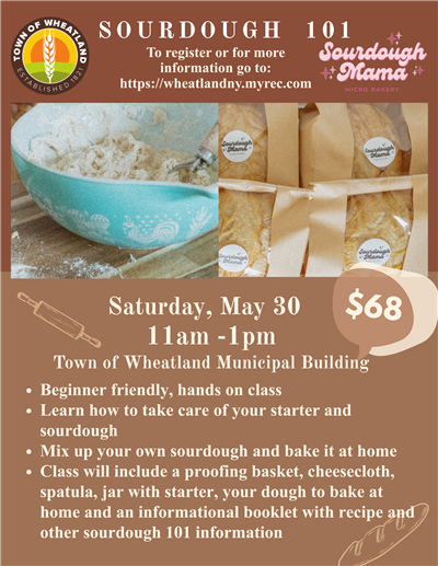 Sourdough 101 class flyer