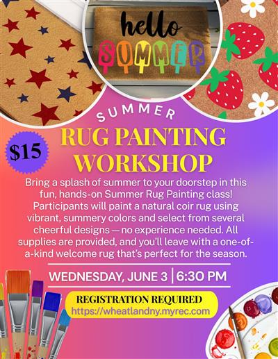 summer rug painting workshop in 6/3